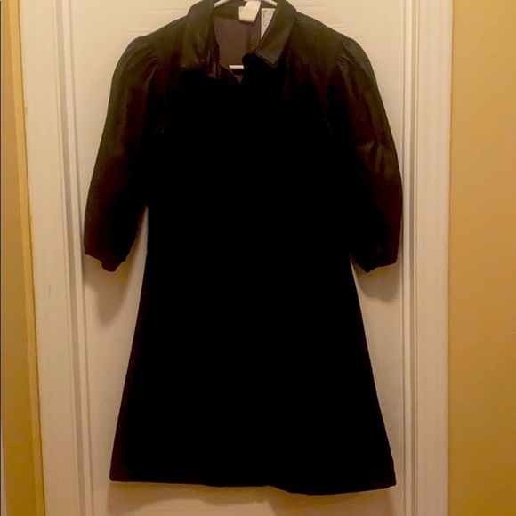 H&M - Black Pleather Leather Button Down Dress - Picture 1 of 6